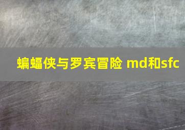 蝙蝠侠与罗宾冒险 md和sfc